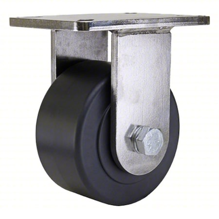 Plate Caster, Rigid, Nylon, 8
