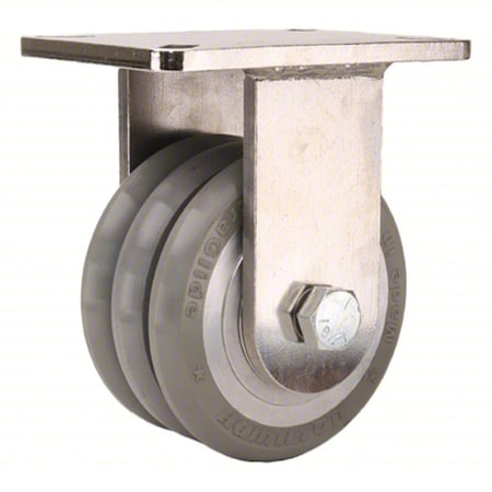 Plate Caster, Rigid, Polyurethane, 8
