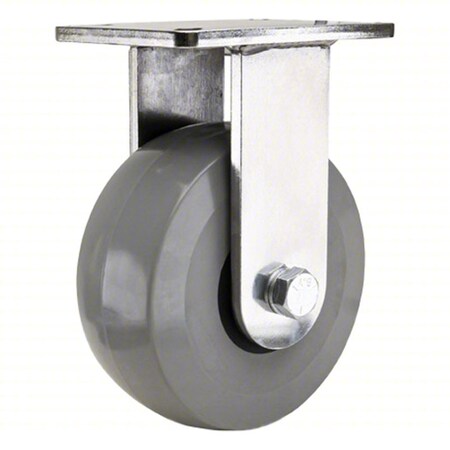 Plate Caster, Rigid, Polyurethane, 8