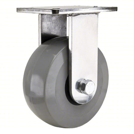 Plate Caster, Rigid, Polyurethane, 10 1/2