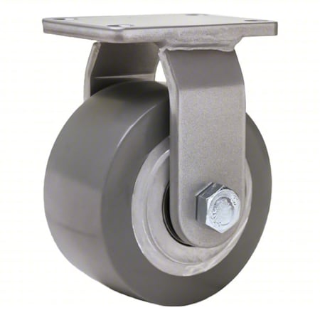 Plate Caster, Rigid, Polyurethane, 5 1/8