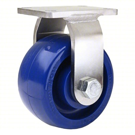 Plate Caster, Rigid, Polyurethane, 5 1/8
