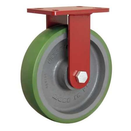 Plate Caster, Rigid, Polyurethane, 11 1/2