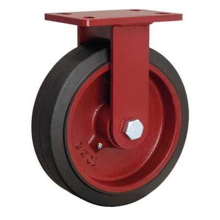 Plte Caster, Rgd, Rubber, 10 in., 790 lb. MPN:R-FM-10RB