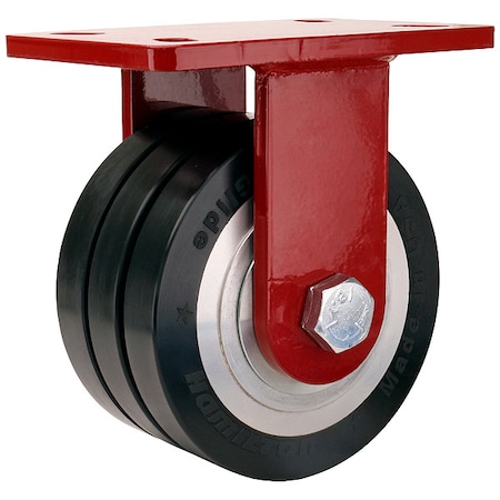 Plate Caster, Rigid, Polyurethane, 7 1/2