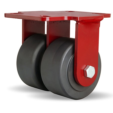 Plate Caster, Rigid, Nylon, 5 5/8
