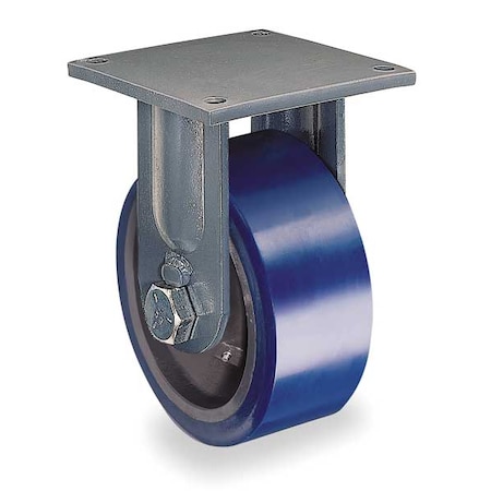Plate Caster, Rigid, Polyurethane, 15 1/2