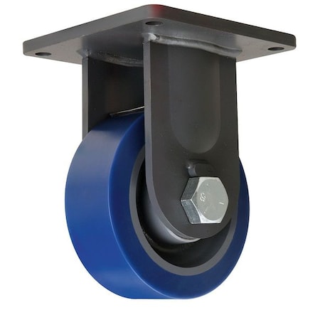 Plate Caster, Rigid, Polyurethane, 11
