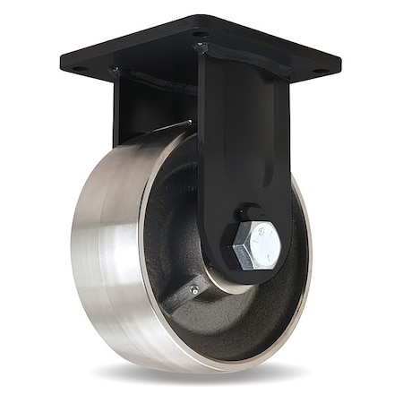 Plate Caster, Rigid, Steel, 13