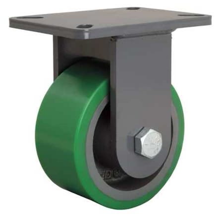 Plte Caster, Rgd, Poly, 6 in., 2200 lb., Grn MPN:R-SEC-63DB