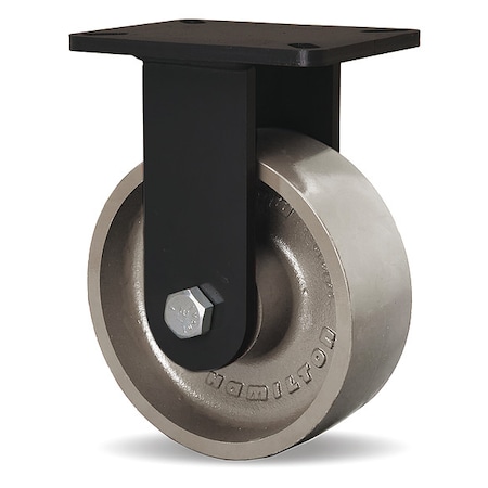 Plate Caster, Rigid, Iron, 10 1/2