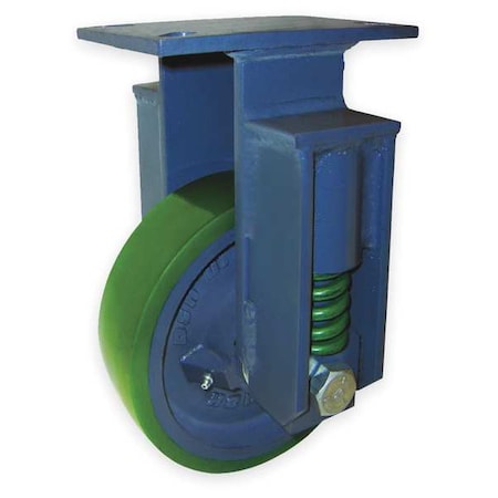 Rigd Plate Castr, Plyurthan, 8 in, 1630 lb. MPN:R-SPCH-83DB-2
