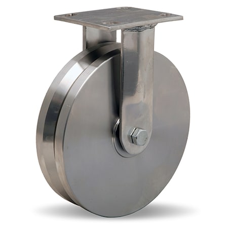 Rigid Caster, Sta 8X2 Ss V-Grooved, w/Del MPN:R-STA-8SVZ