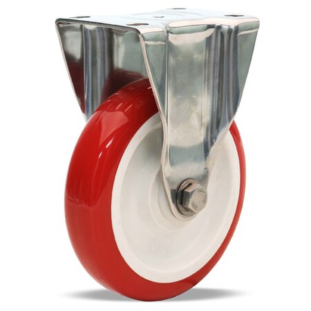 Rigid Caster, Stl 5X1-3/8 Poly-Tech Whl MPN:R-STL-5NFZ