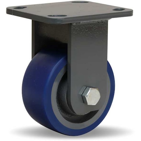 Plte Caster, Rgd, Poly, 4 in., 600 lb., B MPN:R-WH-4SPB