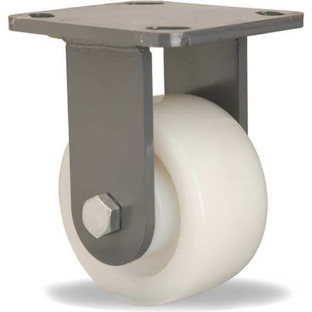 Plte Caster, Rgd, Nylon, 4 in., 800 lb., Whte MPN:R-WH-4WNB