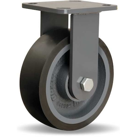 Plte Caster, Rgd, Poly, 6 in., 1560 lb., Blk MPN:R-WH-6DB70