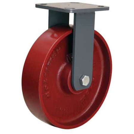 Plte Caster, Rgd, Cast Irn, 8 in, 1500 lb, Rd MPN:R-WH-8MB