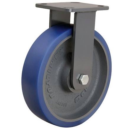 Plate Caster, Rigid, Polyurethane, 9 1/2