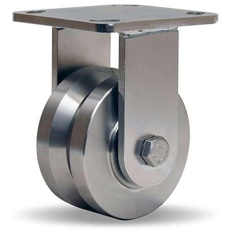 Rigid Caster, Whs 4X2 Ss V-Grooved MPN:R-WHS-4SVB