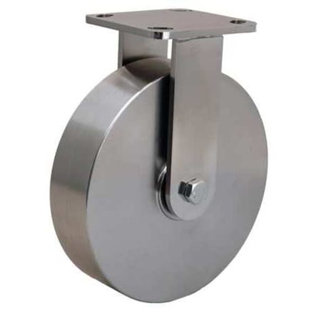 Plte Caster, Rgd, SS, 8 in., 1600 lb. MPN:R-WHS-8SB