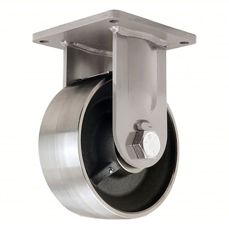 Plate Caster, Rigid, Steel, 13