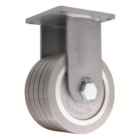 Plate Caster, Rigid, Polyurethane, 13