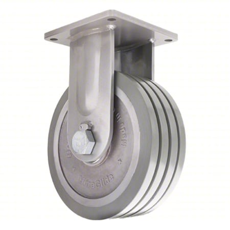 Plate Caster, Rigid, Polyurethane, 15 5/8