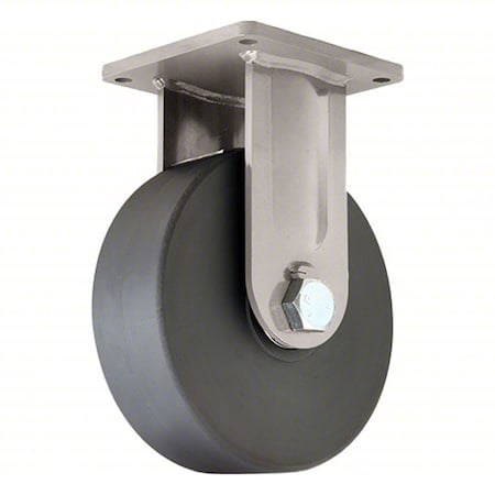 Plate Caster, Rigid, Nylon, 15 5/8