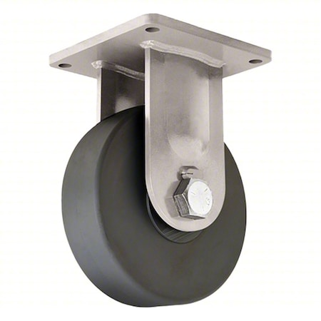 Plate Caster, Rigid, Nylon, 17 1/8