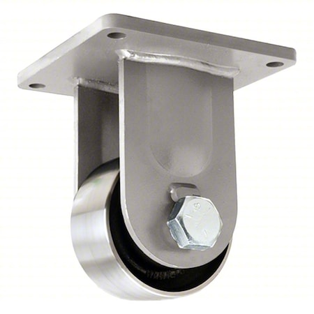 Plate Caster, Rigid, Steel, 9