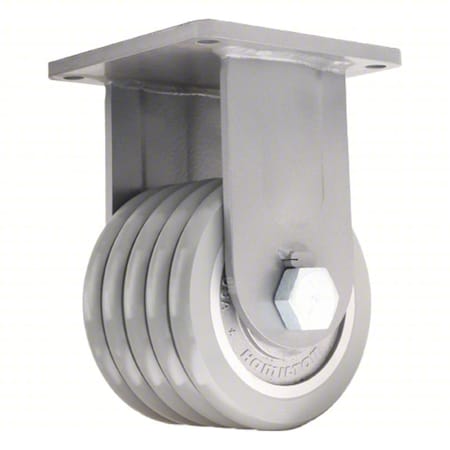 Plate Caster, Rigid, Polyurethane, 11
