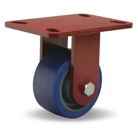 Plte Caster, Rgd, Poly, 4 in., 600 lb., Blue MPN:R-ZFWH-4SPB