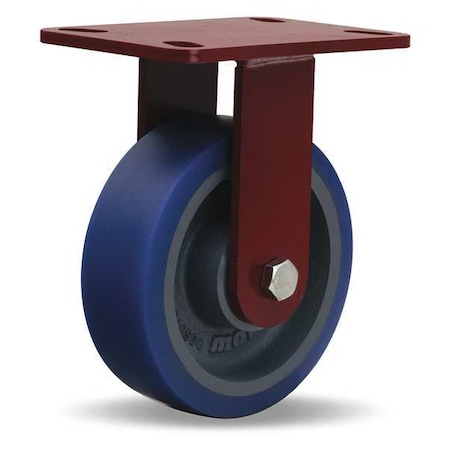 Plte Caster, Rgd, Poly, 6 in., 960 lb., Blue MPN:R-ZFWH-6SPB