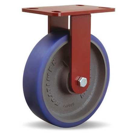Plte Caster, Rgd, Poly, 8 in., 1200 lb., Blue MPN:R-ZFWH-8SPB