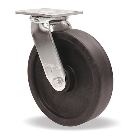 High Heat Standard Duty Kingpinless Swivel Caster rated up to 550 Degree F, 8