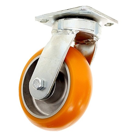 Plate Caster, Steel, Swivel MPN:S-52K-82EMB-FITG-82-ZB