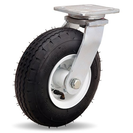 Zinc Plated Cush-N-Aire Swivel Caster, 8