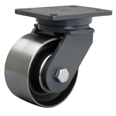 Plate Caster, Swivel, Forged Steel, 6 in, 4000 lb MPN:S-CH-63FSB