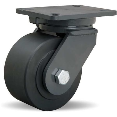 Plate Caster, Swivel, Nylon, 6 in., 4000 lb. MPN:S-CH-63NYB