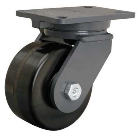 Plate Caster, Swivel, Phenolic, 6 in., 2000 lb, A MPN:S-CH-63PH