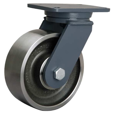 Plate Caster, Swivel, Forged Steel, 8 in., 4000 lb, A MPN:S-CH-83FSB