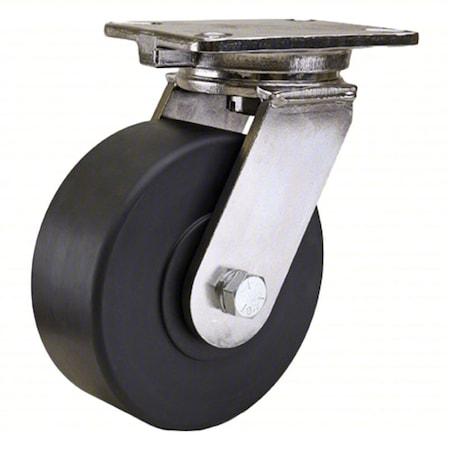 Plate Caster, Swivel, Nylon, 10 1/2