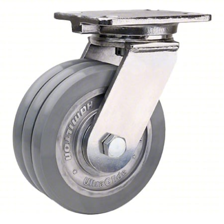 PlateCaster, Swivel, Polyurethane, 10 1/2