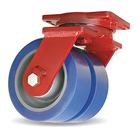 Extra Heavy Duty Dual-Wheel Swivel Caster, 6
