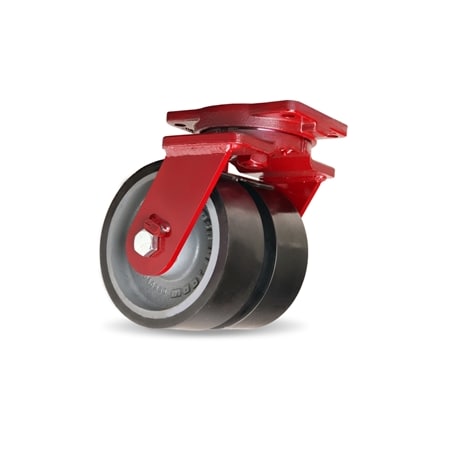 Extra Heavy Duty Dual-Wheel Swivel Caster, 8