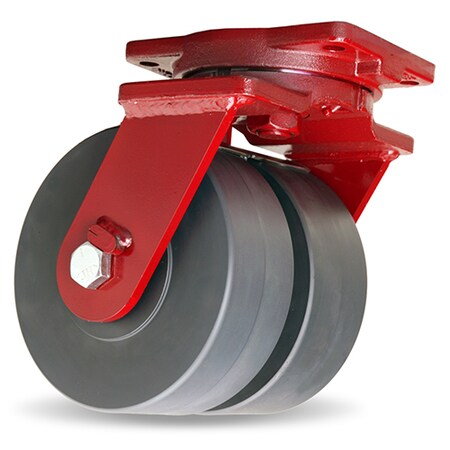 Extra Heavy Duty Dual-Wheel Swivel Caster, 8