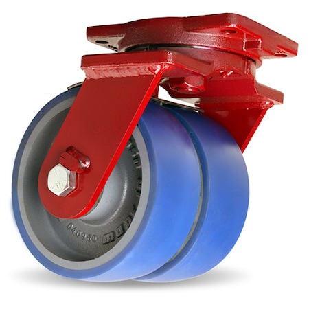 Extra Heavy Duty Dual-Wheel Swivel Caster, 8