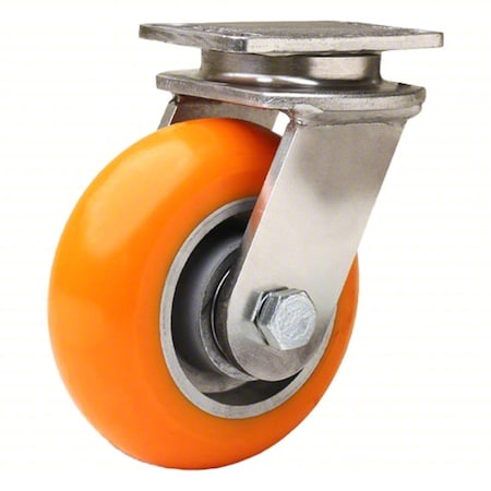 PlateCaster, Swivel, Polyurethane, 6 3/16