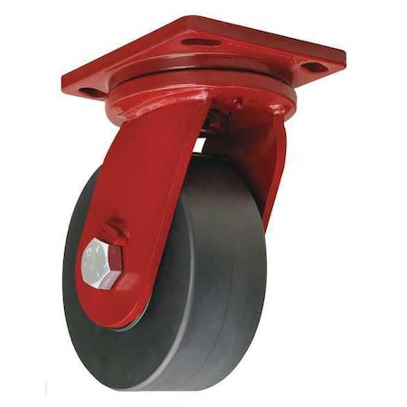 Plate Caster, Swivel, Forged Steel, 8 in, 10, 000 lb, A MPN:S-EPSD-83FST-4SL-ZB